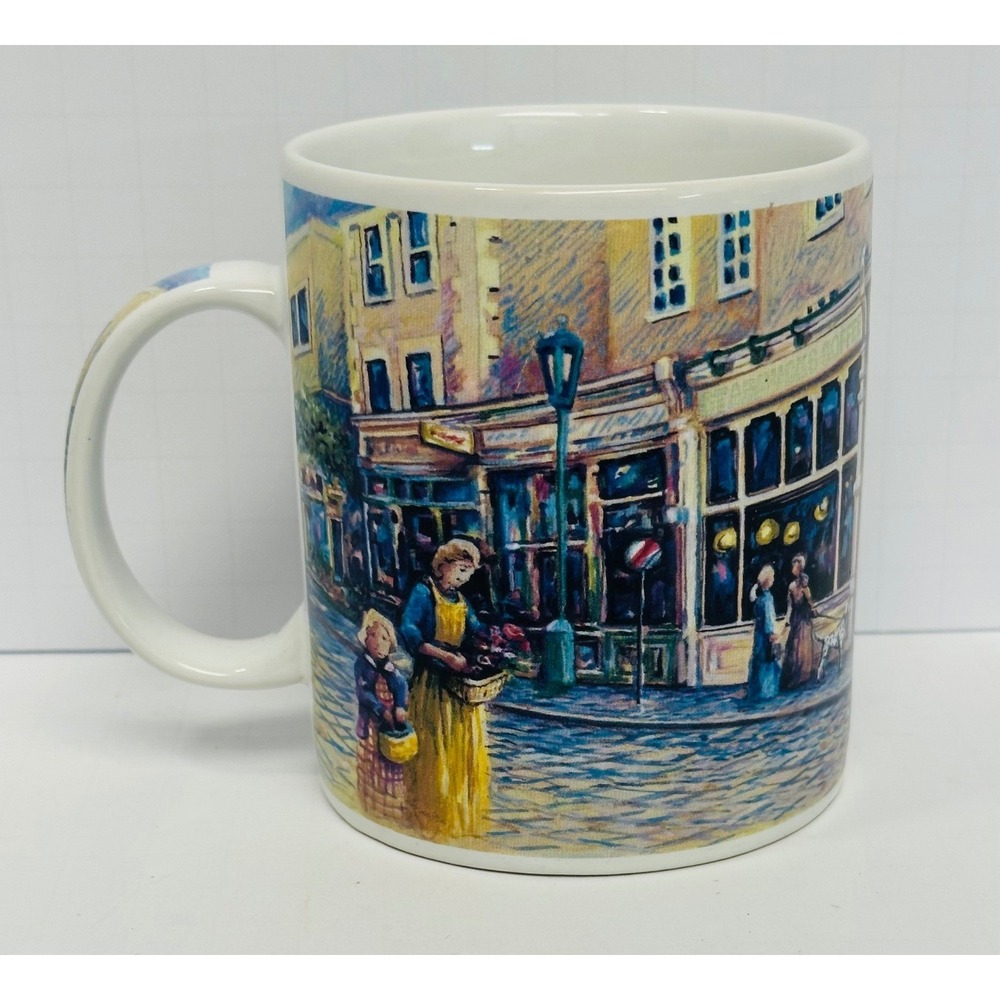 Starbucks 2001 Barista Series European Street Scene Art 12oz Vintage Coffee Mug